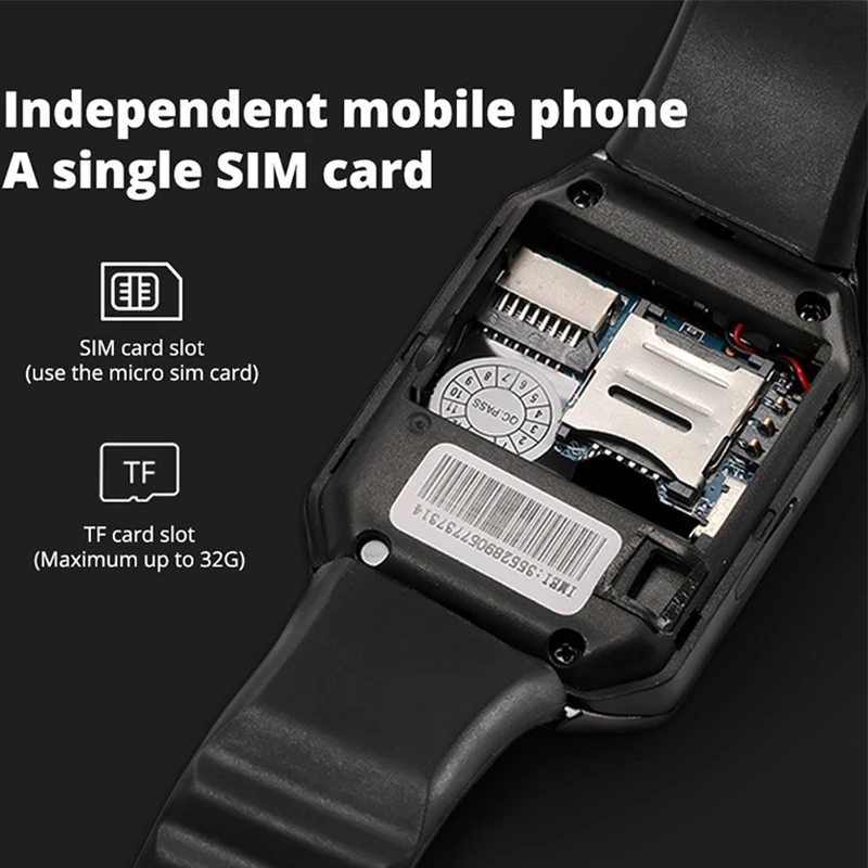 Smart Watch With SIM TF Card Slot Universal, Bluetooth Connection With Camera, Message Push, Music Play, For Android IOS