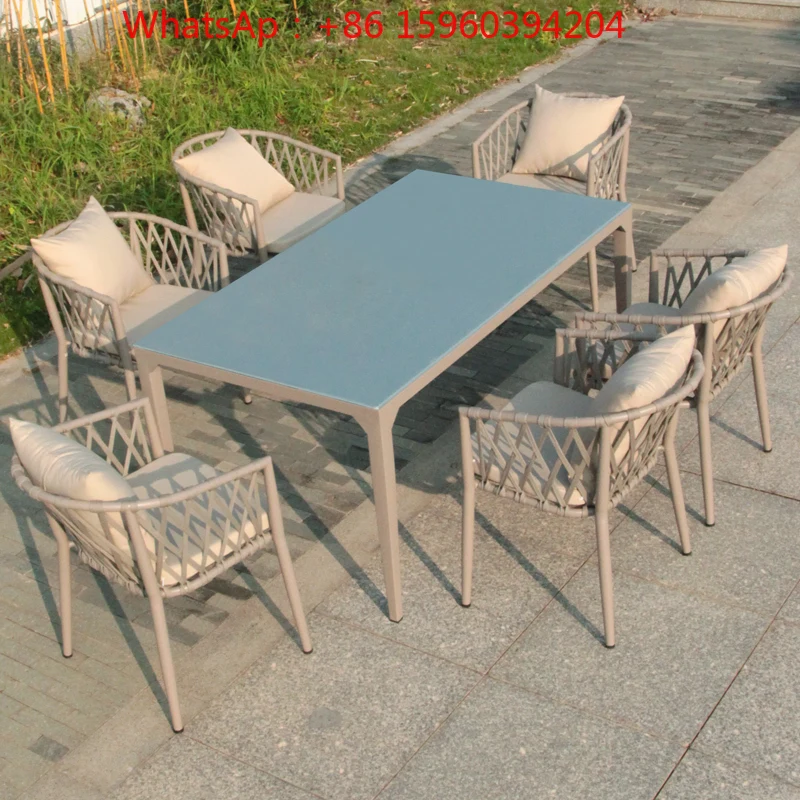 

Столы для отдыха на открытом воздухе, стулья, дворы, элитные виллы, дворы, стулья из ротанга, террасы, садовые столы и стулья