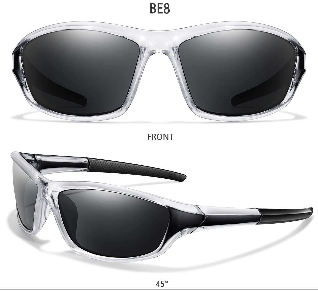 Polarisierte Fahrrad-Sonnenbrille für Herren, modische ovale Vollrahmen-Windschutz-Sportbrille für Damen zum Radfahren, Laufen, Wandern, UV400 – Detail 11