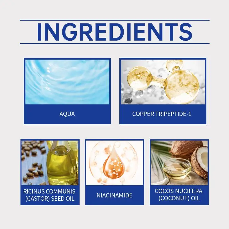 New  Blue Copper Peptide Serum for Hair Growth Treatments for Damaged Hair Strengthening Products Prevent Hair Loss