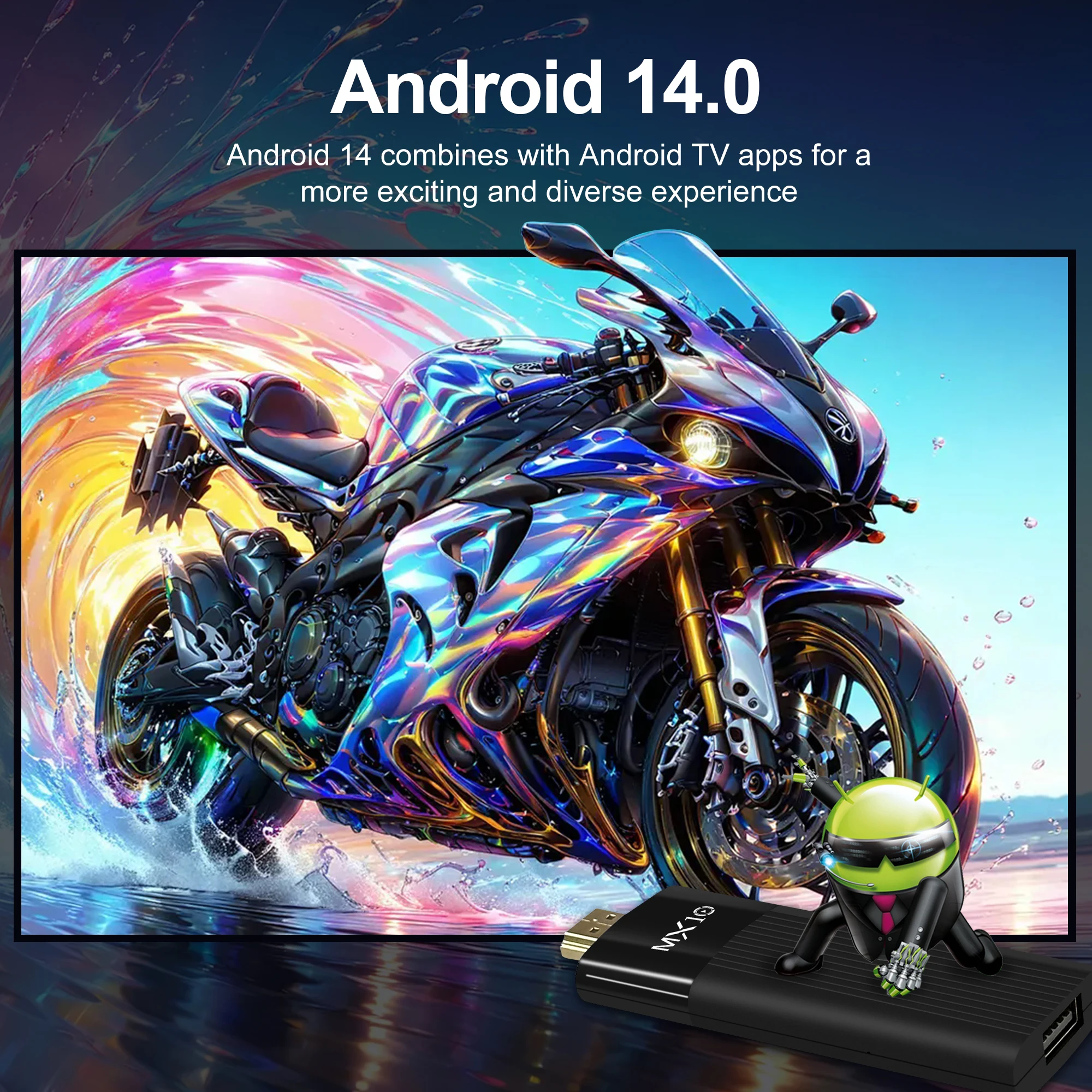 รุ่นใช้งานสดของ Android 14 TV  - 4K Media Player บทวิจารณ์และราคา