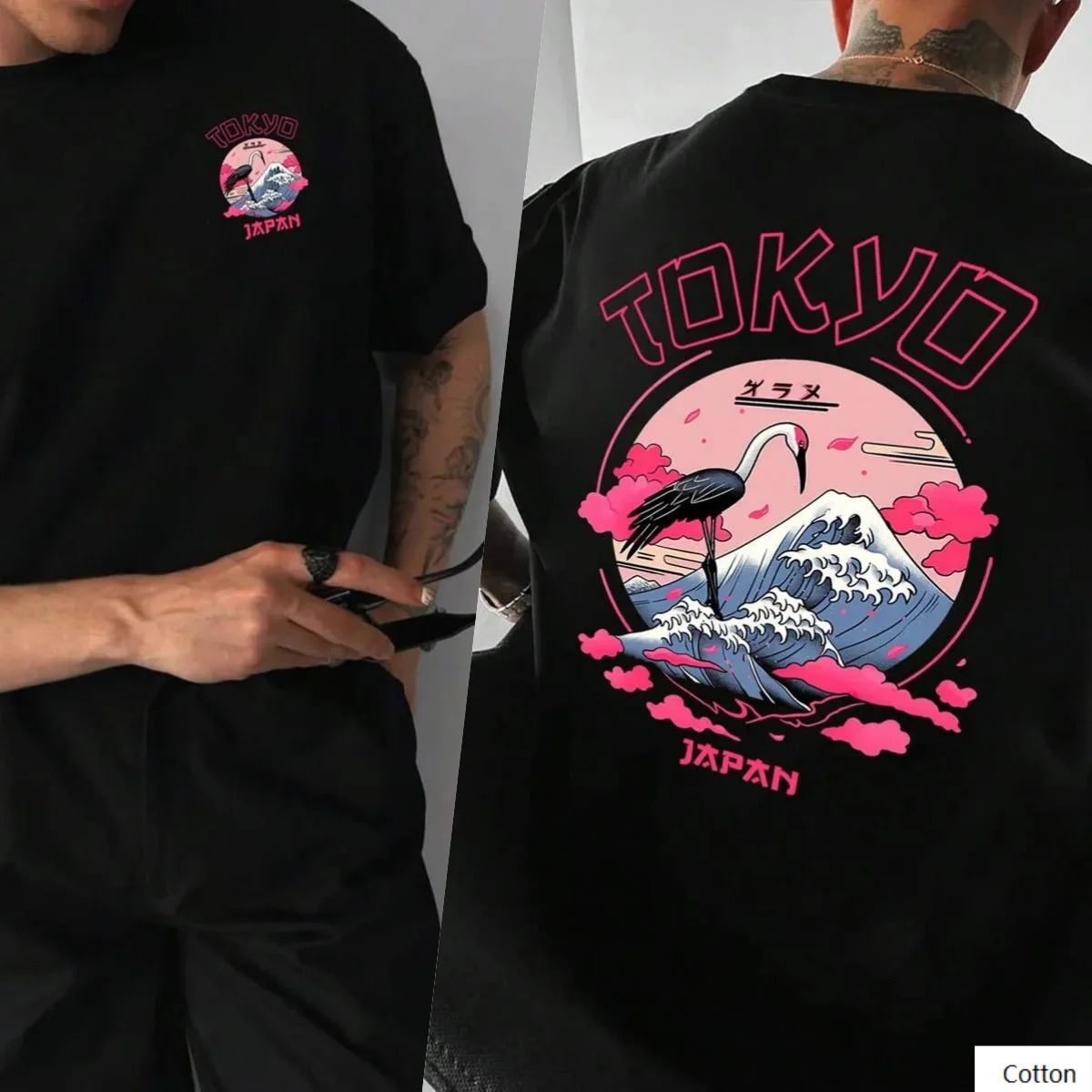 Camiseta de algodón de alta calidad con diseño de Japón de Tokio y símbolos culturales, ideal para personas que quieren escaparate, camiseta de llegada S-4XL