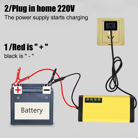 New 12V 2A Car Battery Charger 220V Power Puls Repair Charger Wet Dry Lead Acid Battery LED Display Moto Truck Battery Charger