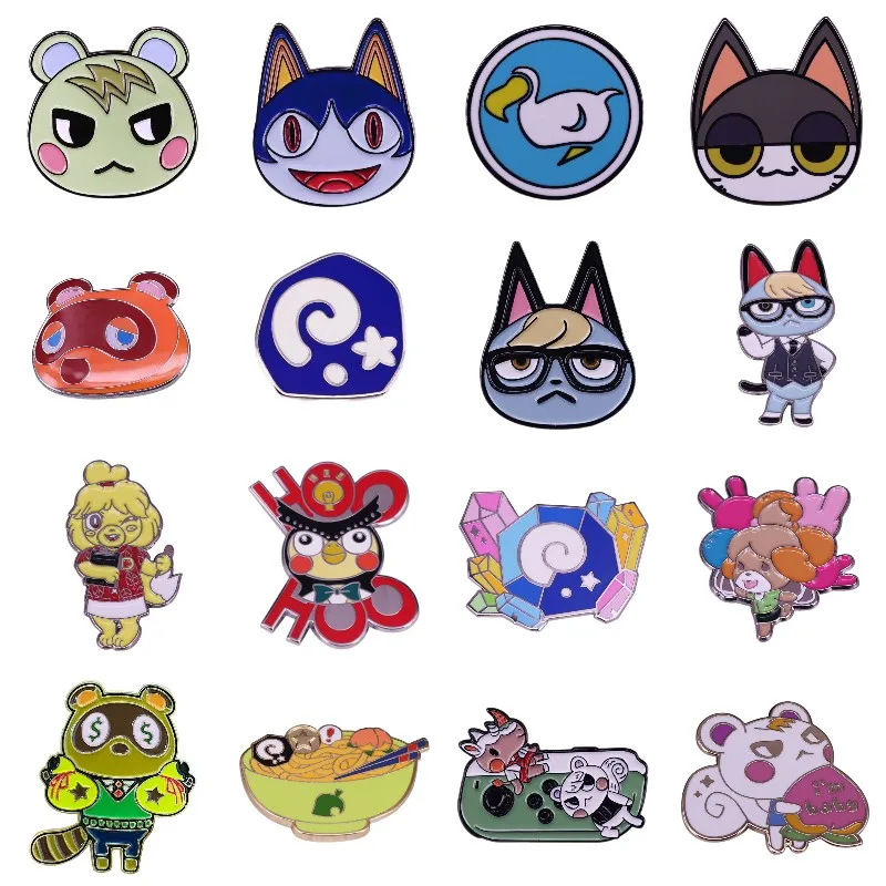 Hard Enamel Pins Leisure Sport Animal Game Metal Lapel Pin Cartoon Brooch for Women Fashion Backpack Badge New Year Gift for Kid