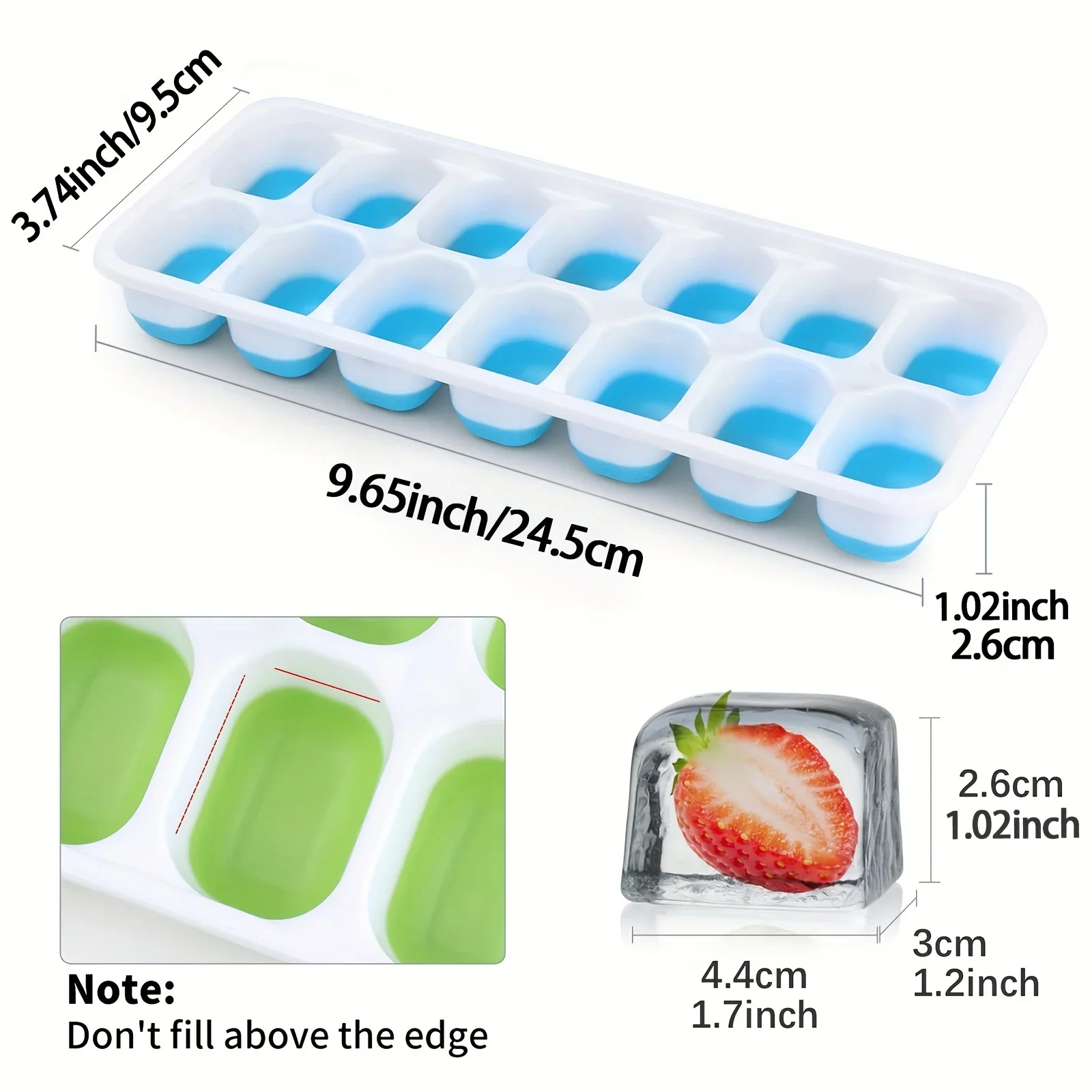 1/4pcs,silica gel ice cube tray for household use silica gel ice cube tray moulds with ice cube tray covers for ice making