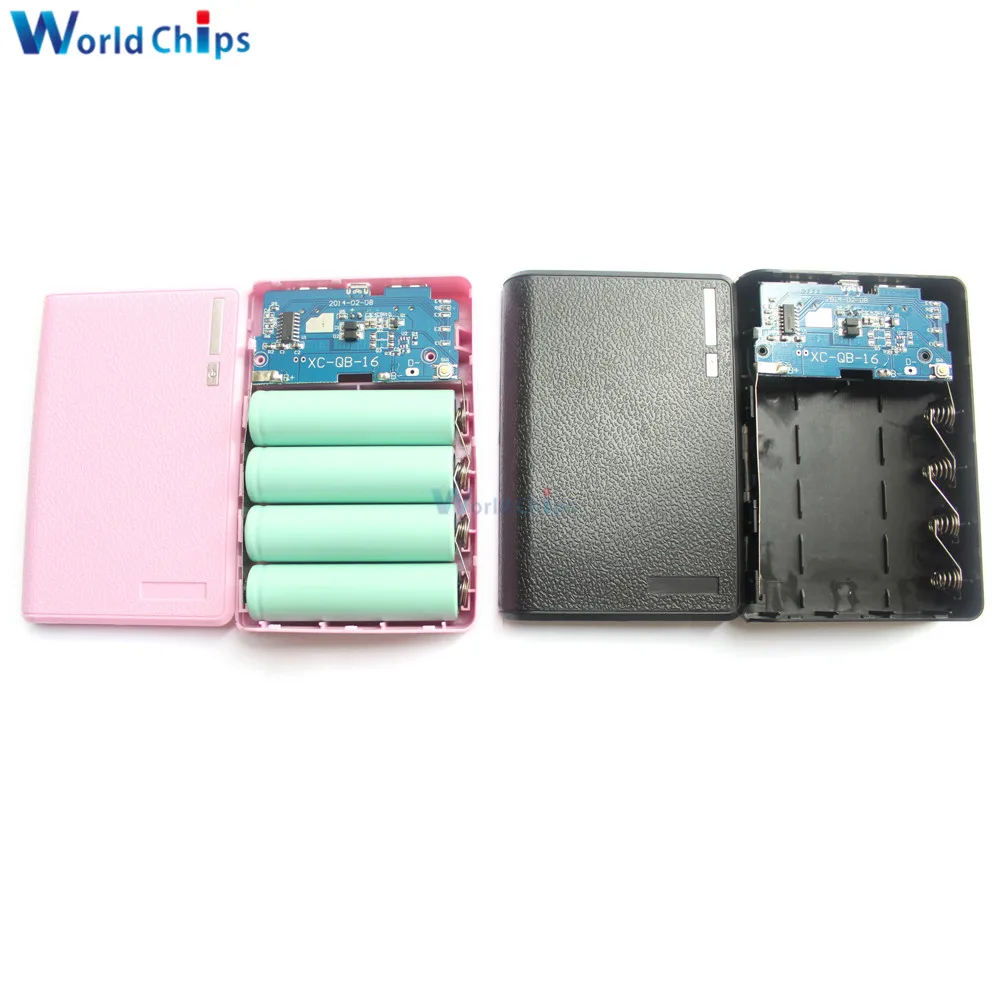 5V Dual USB Power Bank Battery Box 4*18650 Battery Holder Solderless Mobile Power Kit DIY Shell Case Charging Storage Case