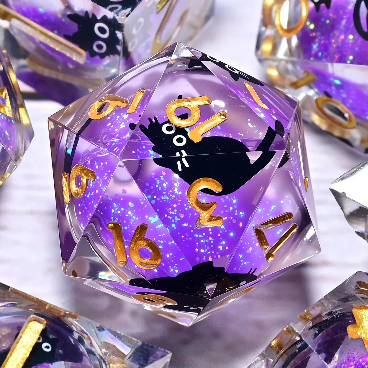 

7-Piece Set DND Resin Dice for Dungeons And Dragons DND 5e RPG Board Game Tabletop Role Playing Dice Gift for Birthday