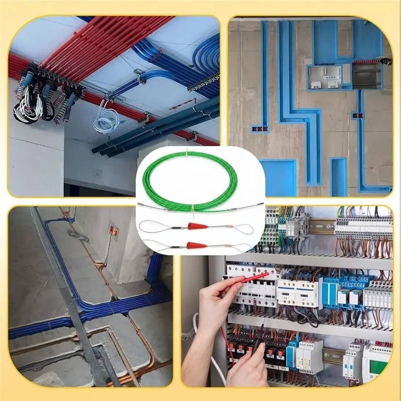 B17C 10M 4.0Mm Electrical Fish Tape, Wire Fish Tape Wire Puller, Wire Snake For Running Wire Through Wall, Retractable Cable