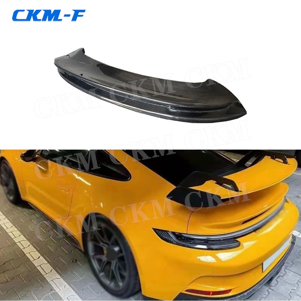 

Carbon Fiber Rear Trunk Spoiler Wing Rear Boot Duck Spoiler Car Styling Body Kits Accessories For Porsche 911 992 2022+