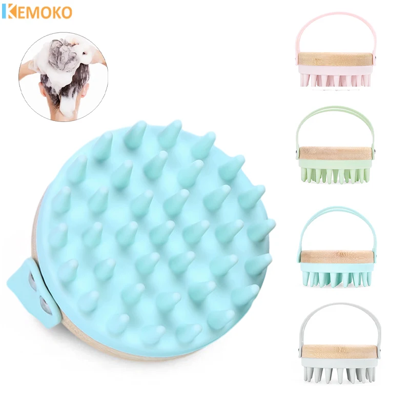 New Silicone Shampoo Brush Head Scalp Massage Hair Comb Hair Washing Comb Body Massage Brush Head Body Massager Bath Shower