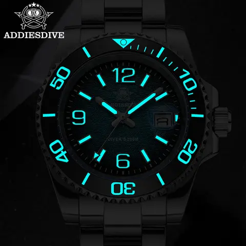 ADDIESDIVE 48mm Dykarklocka Modegradient Färg Roterbar Bezel Quartz Klockor Lysande 200m Vattentät Rostfritt Stål Herrklocka 10 best sales dykarklocka - №6