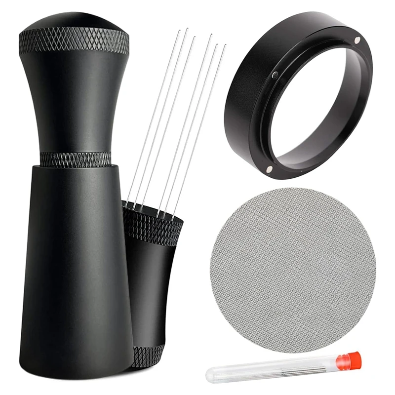 58Mm WDT Tools Puck Screen Espresso Dosing Funnel Stainless Steel Needles Coffee Stirrer Distribution Tool Durable