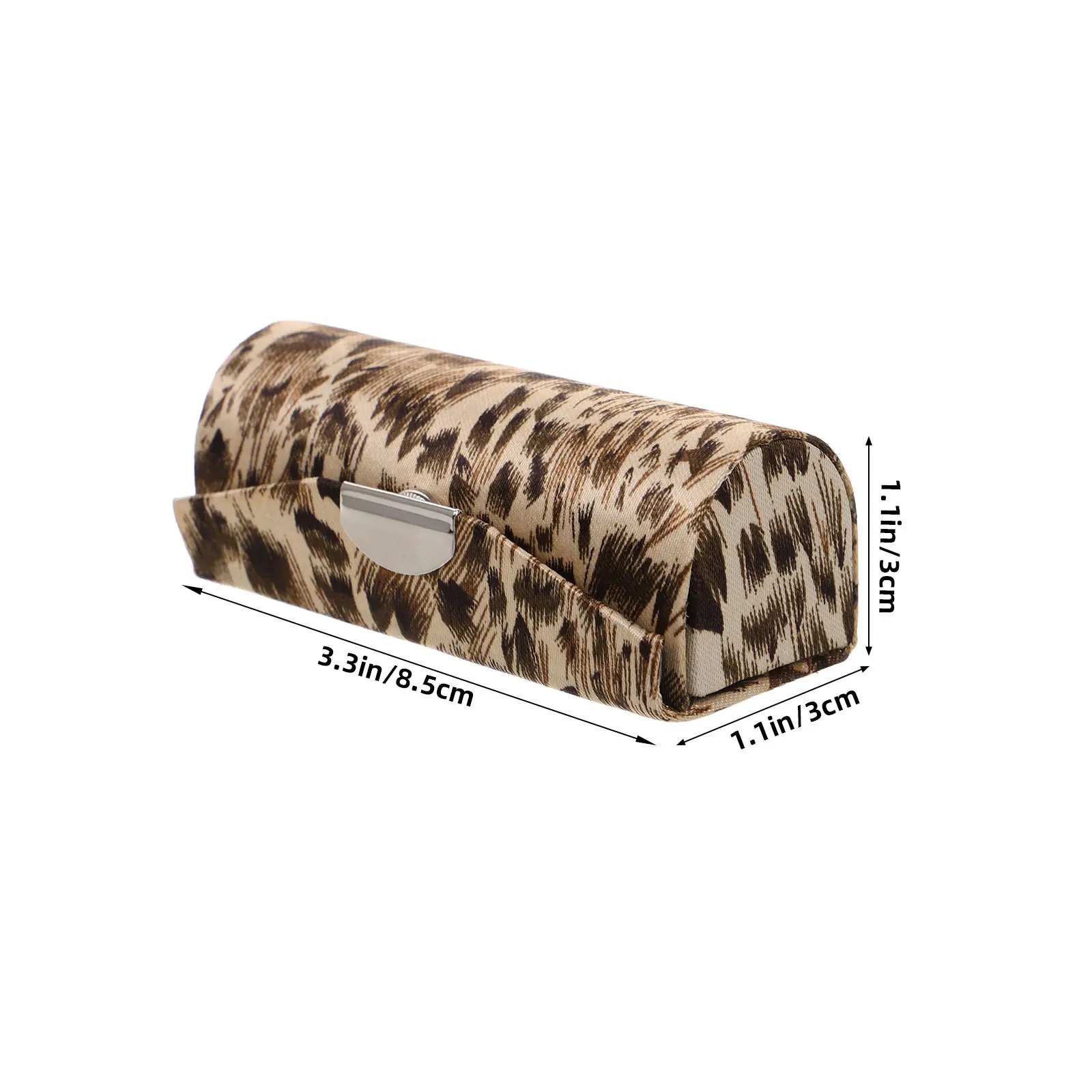 Étui à rouge à lèvres imprimé léopard, petit Kit de rangement, sac de rangement de voyage de maquillage pour sac à main en tissu de soie pour femmes