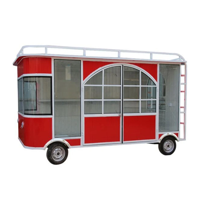 

Custom Size Mobile Food Kiosk Ice Cream Truck Gelato Cart Hot Dog Trailer Coffee Van Bubble Tea Kiosk For Sale