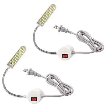 AC110-245V 2W 30LED macchina da cucire lampada leggera Base fissa magnetica tubo flessibile pieghevole collo d'oca Design per lavori domestici Househo