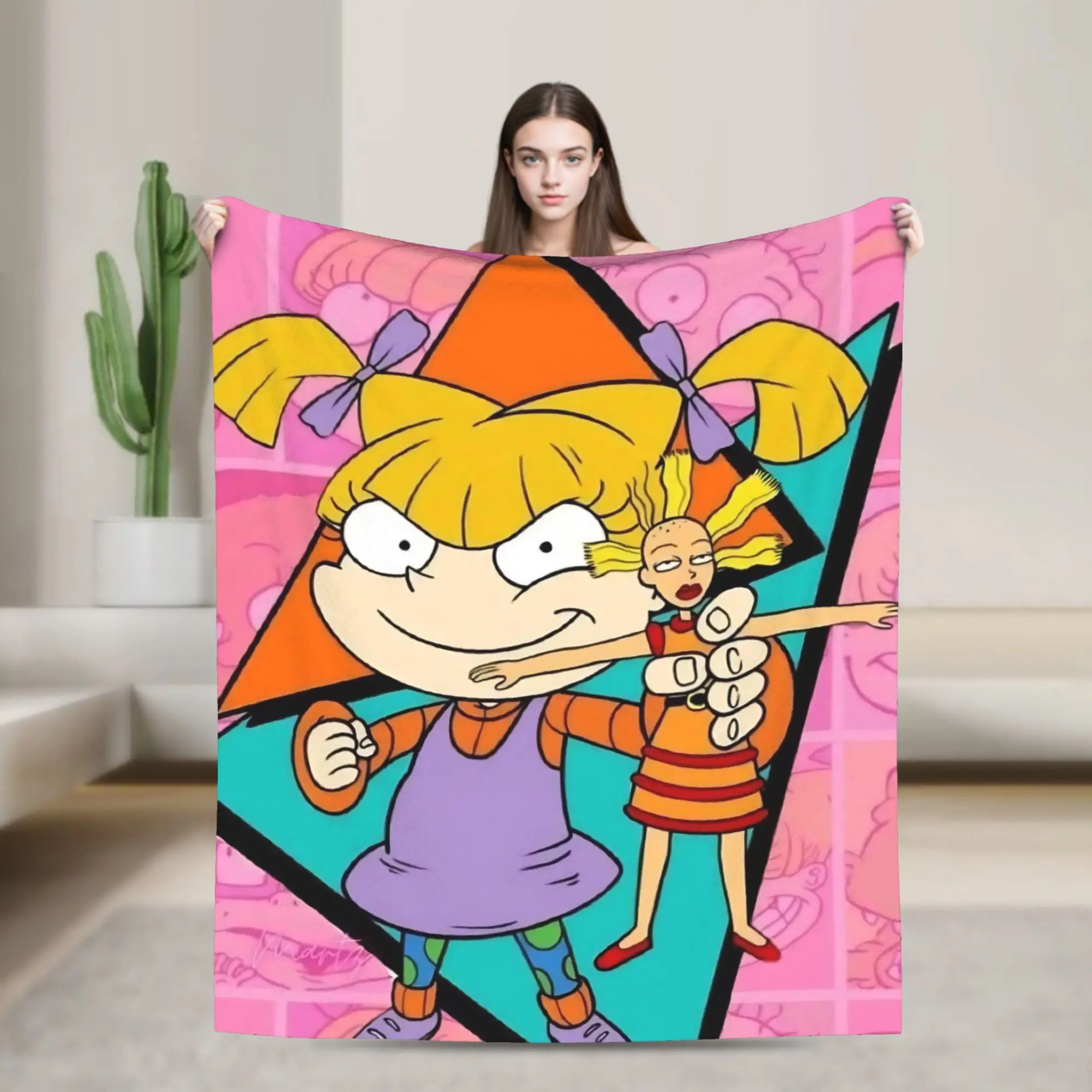 Cartoon R-Rugrats Blanket Multi-size Super Soft and Warm  Throw Blankets for Couch Sofa and Bed