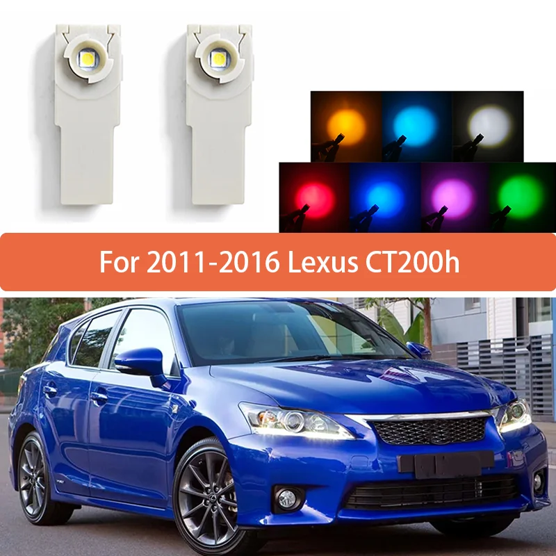 

2Pcs LED Interior Foot lamp With Wire For Lexus CT200h 2011-2016 Interior Decorative Lights Illuminator Connector Glove Box Lamp