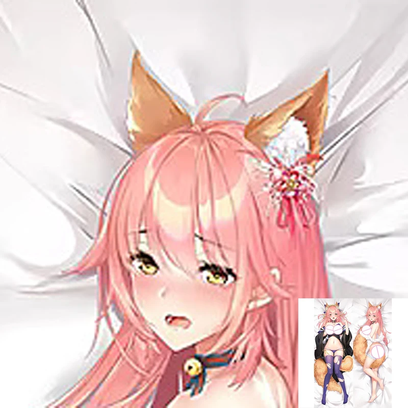 

Anime Pillow Cover Dakimakura Tamamo no Mae 2 Side Printed Hugging Body Pillowcase Cushion Cover Bedding Decor
