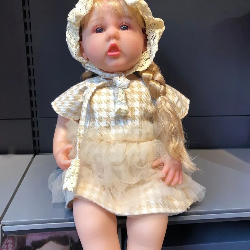 Lalka Reborn 55 cm, 3D, wysoka jakość kolorów, zmywalna, całe ciało z miękkiej gumy, biomimetyczna, realistyczna lalka niemowlę, lalka reborn.