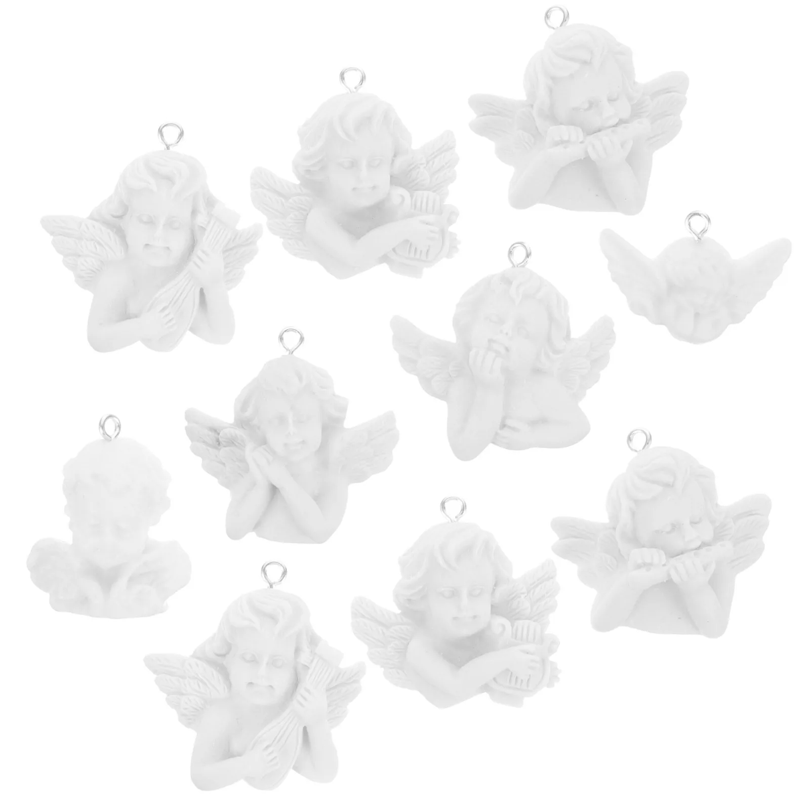 จี้รูปนางฟ้า งานละเอียดประณีต 10 ชิ้น สำหรับทำเครื่องประดับ DIY จี้ห้อยต่างหู สไตล์สุ่ม