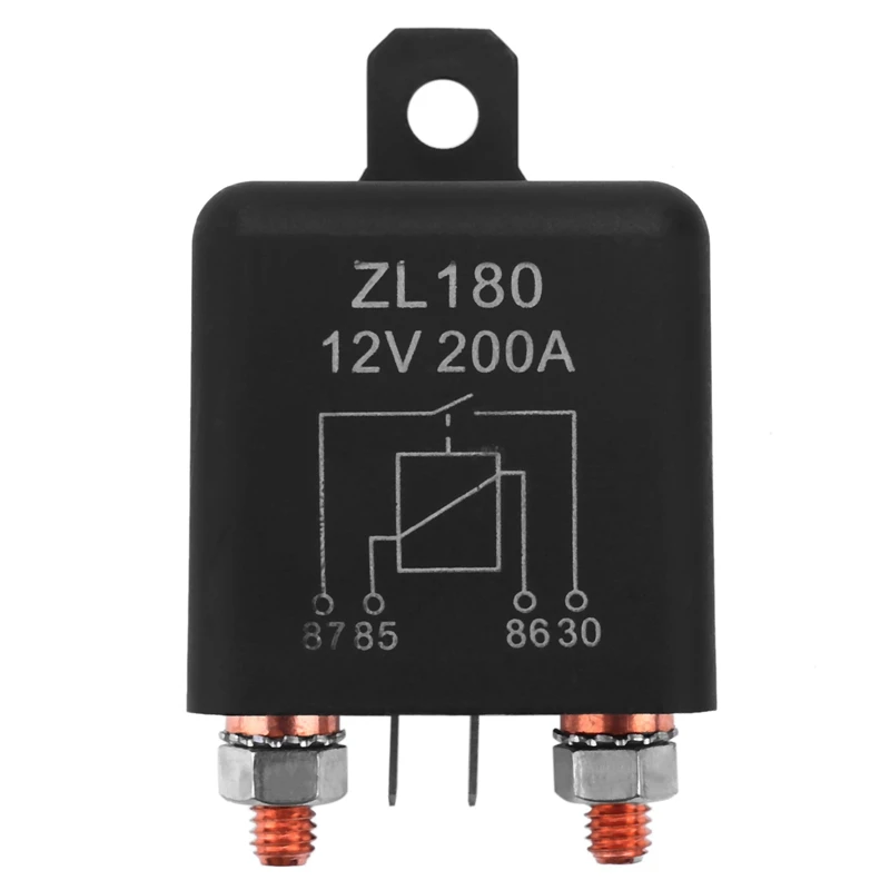 12V 200A Relay Car Truck Engine Automobile Boat Car Starter Heavy Duty Split Charging ZL180 With 2 Pin Footprint [4 Set]