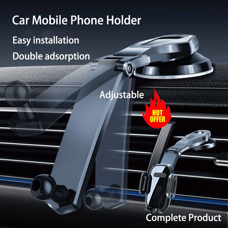 

Универсальный автомобильный регулируемый присоска для мобильного телефона, мобильный сотовый смартфон, приборная панель, подставка для лобового стекла, держатель-зажим на приборной панели