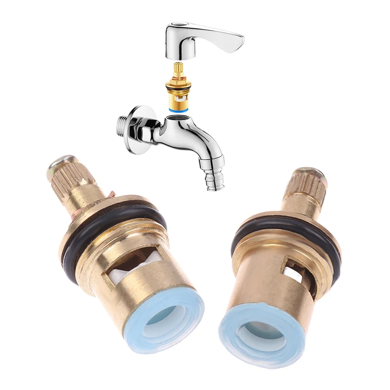 1PC Bathroom Kitchen DIY Accessories Universal 1/2" Replacement Tap Valves Copper Ceramic Cartridge Inner Faucet Valve