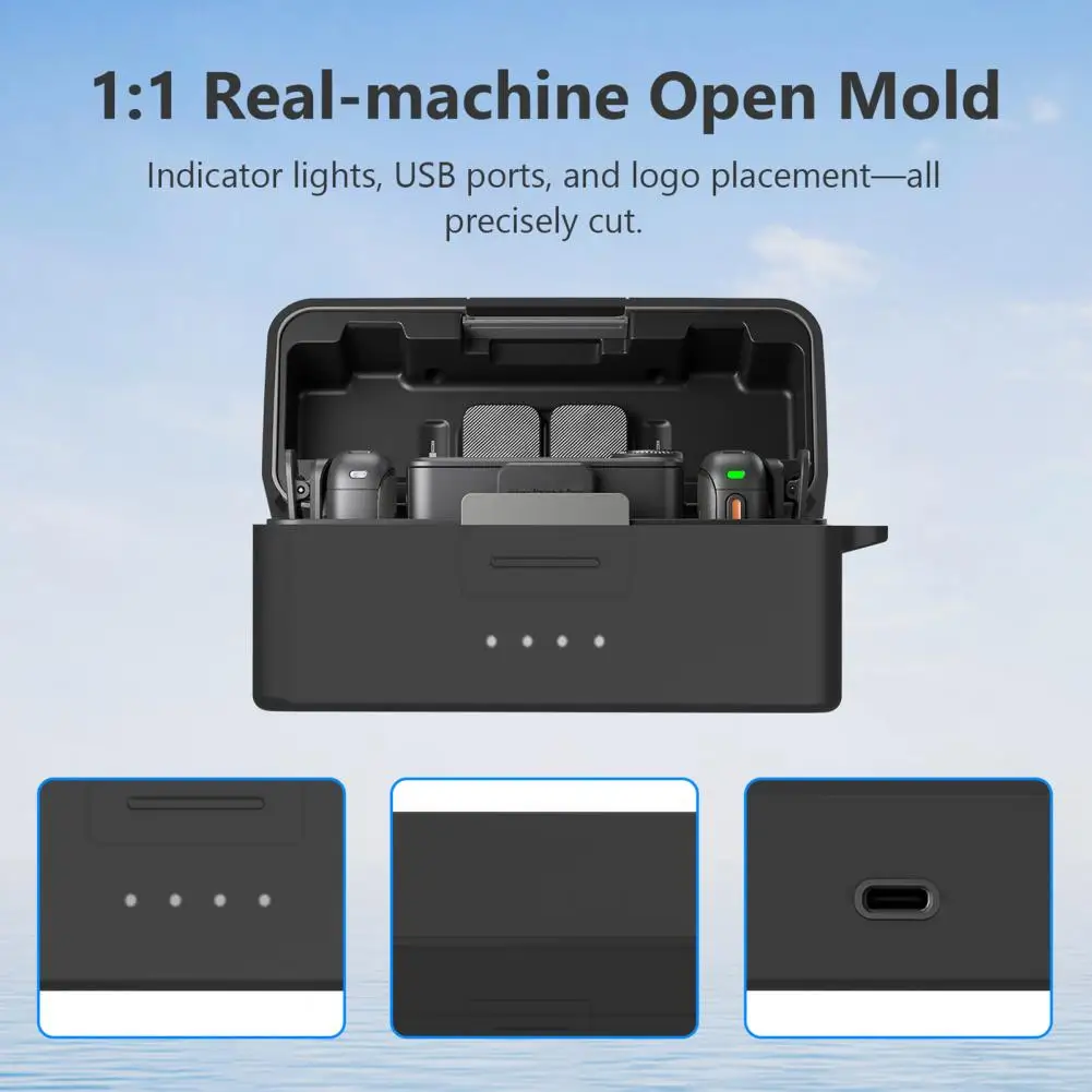 Charging Case Protector Silicone Protective Case Shockproof Silicone Case for Dji Mic 3 Wireless Microphone for Charging