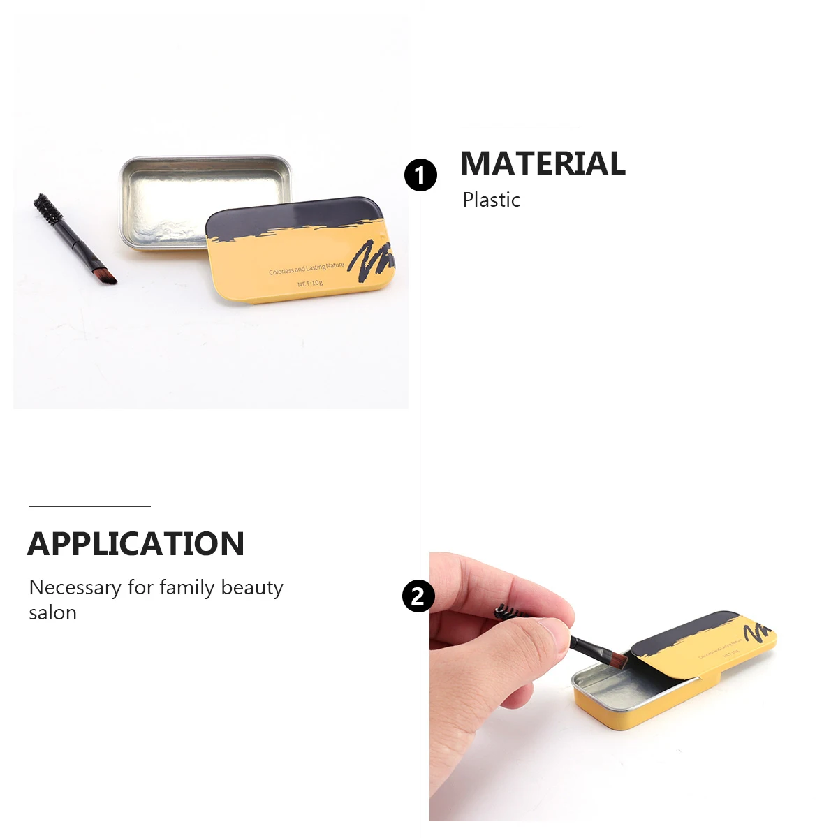 2 szt. Wosk do brwi w płynie, wodoodporny, do brwi 3D, zapewniający pełność, naturalny wygląd i poprawę tekstury, długotrwały preparat do modelowania.