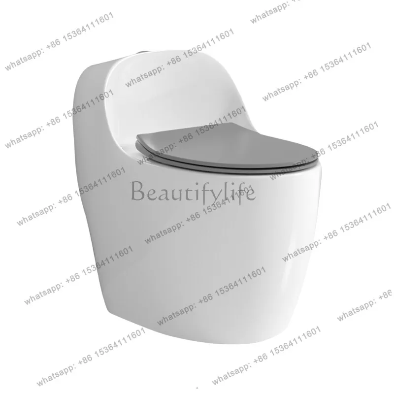 Household ordinary toilet creative egg-shaped jet siphon large pipe large impulse constant temperature toilet