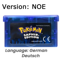 GBA-Spielkassette Pokemon Emerald FireRed LeafGreen Ruby Sapphire Shiny Label Mehrsprachige 32-Bit-Videospielkonsolenkarte
