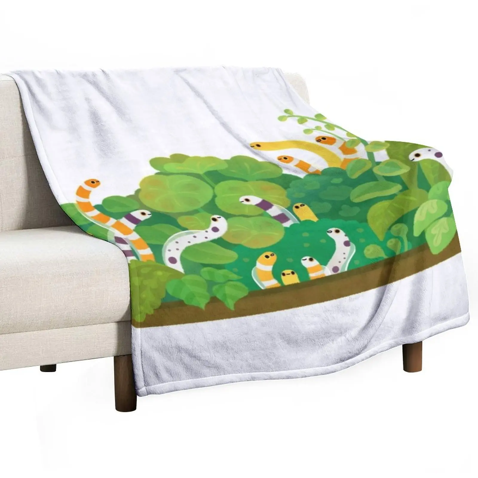 Garden eel Throw Blanket Giant Sofa For Decorative Sofa Decoratives Cute Plaid Blankets