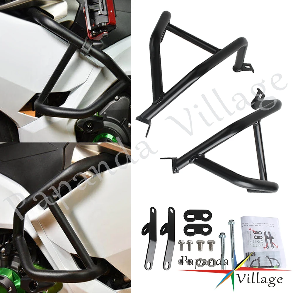 

Motorcycle Accessories Engine Guard Crash Bar Bars Bumper Frame Protector For Kawasaki Ninja 250 400 Ninja250 Ninja400 2018-2024