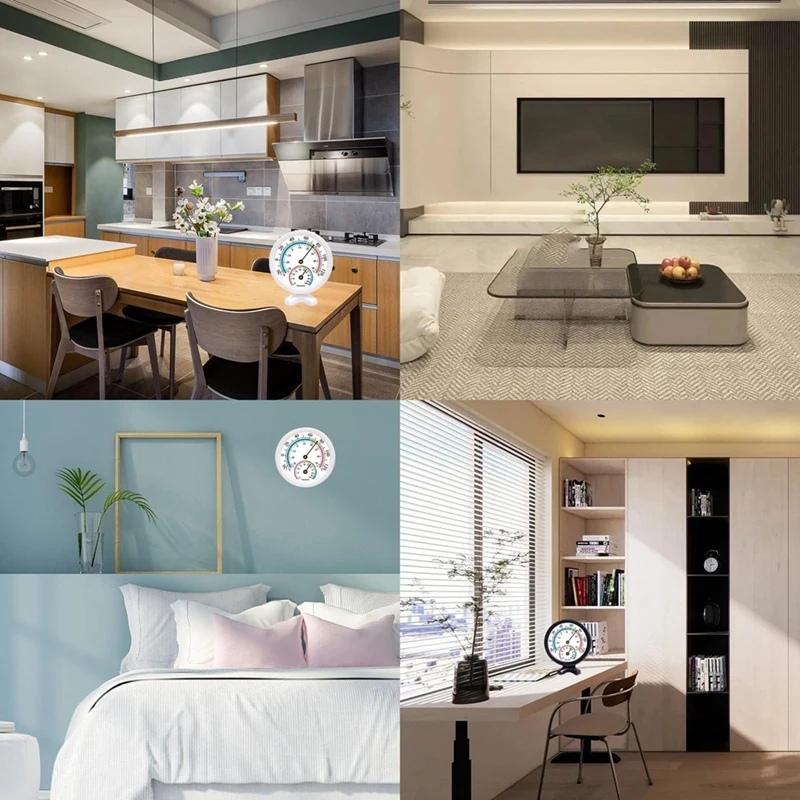 2 PCS Mini Termômetro Higrômetro Interno 2 Em 1 Medidor de Monitor Externo de Umidade de Temperatura Para Parede