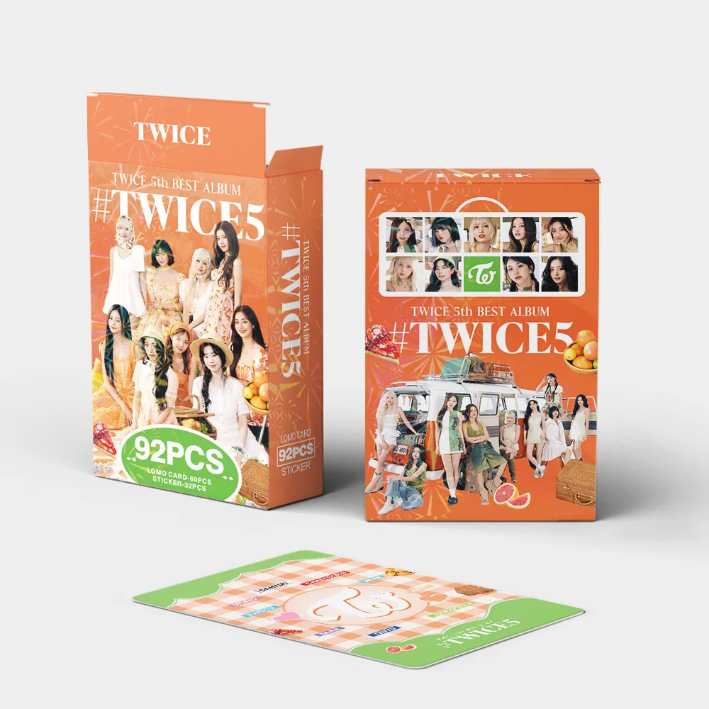 مجموعة بطاقات LOMO بالليزر من مجموعة Girl Group TWICE اليابانية - بطاقات صور على الوجهين مع ملصقات إضافية #4