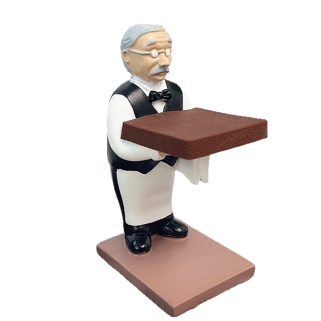 Resin Crafts & Action Figures Custom Gifts Ornaments Old Housekeeper Watch Stand Cartoon Mini Figurines