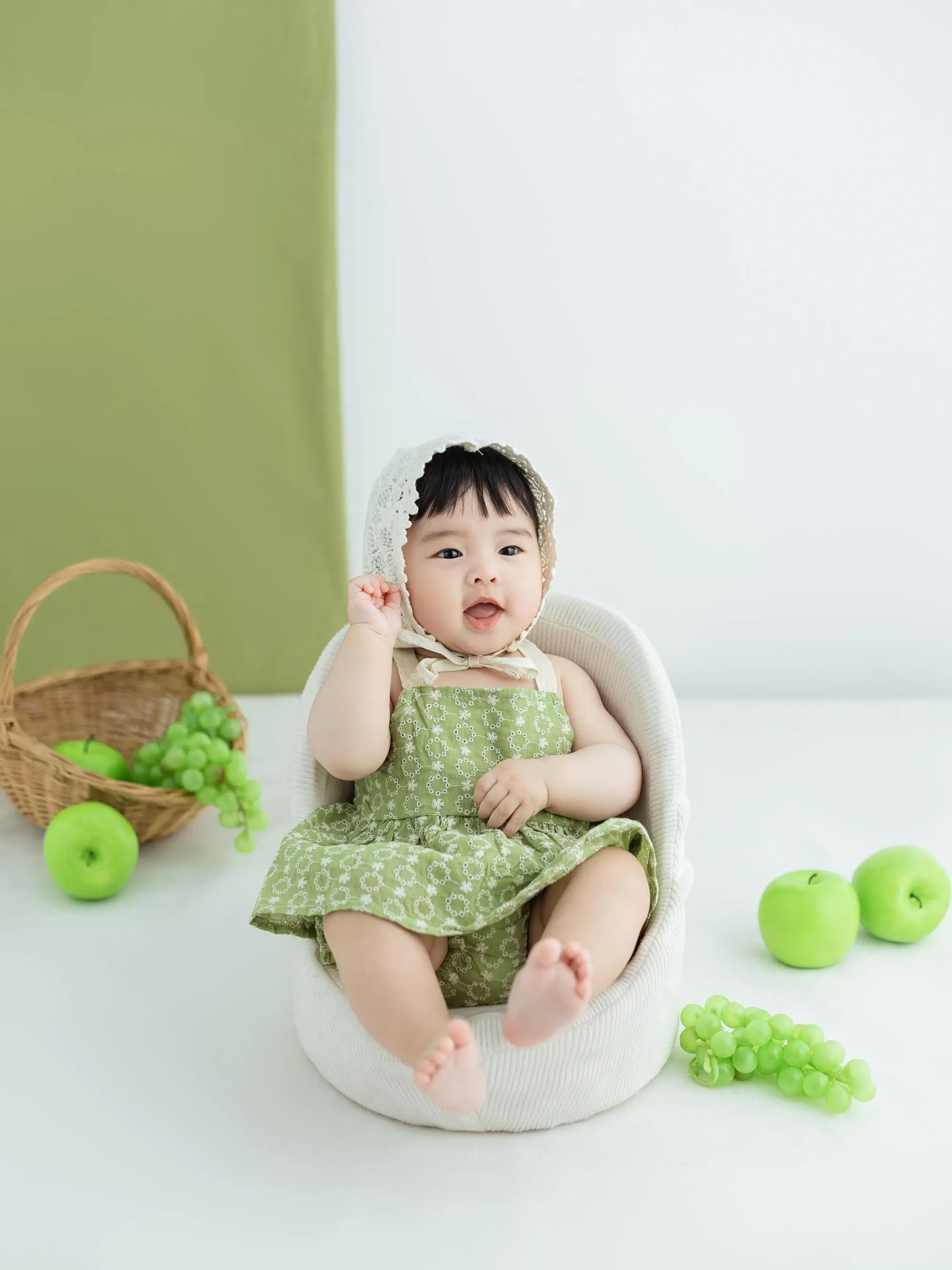 New Baby Hundred Day Photo Clothing Baby New Years Eve Photo Clothing Studio Girl Fruit Theme Shooting Prop 아기 코스프레