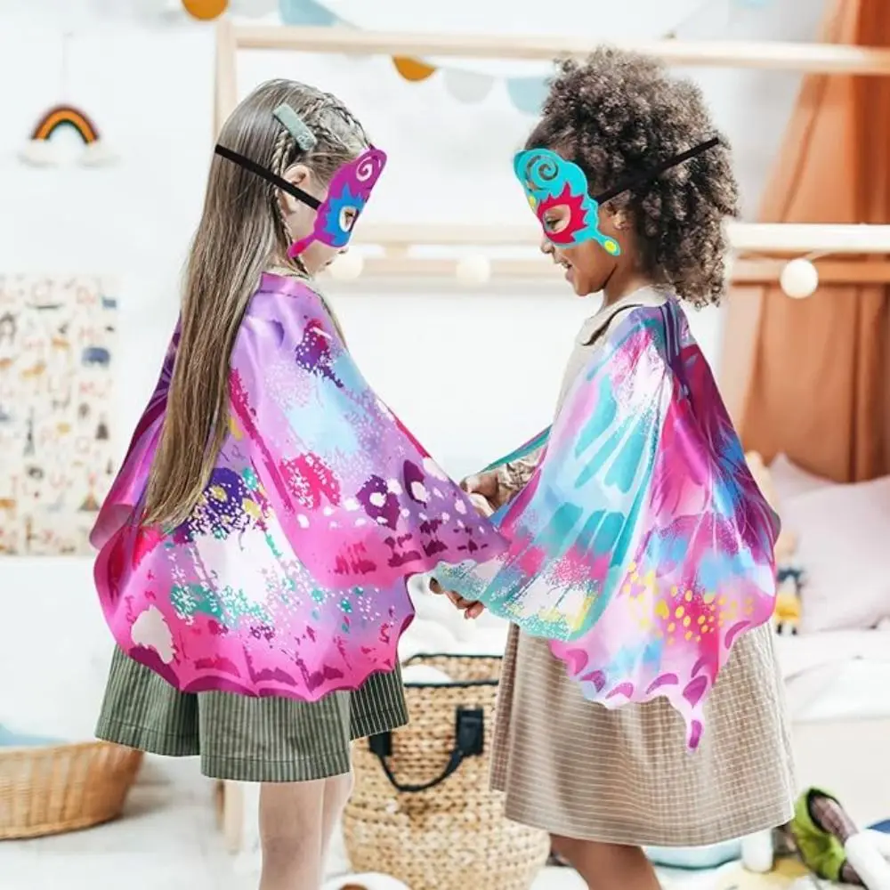 Colorful Butterfly Wings Costume Fancy Dress DIY Decorations Fairy Shawl Cosplay Costume Cape Butterfly Party Accessories