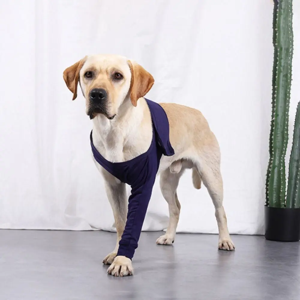 

Practical Anti-licking Dog Leg Protector Sleeve Adjustable Breathable Dog Joint Wrap Soft Elastic Pet Knee Pads for Arthritis