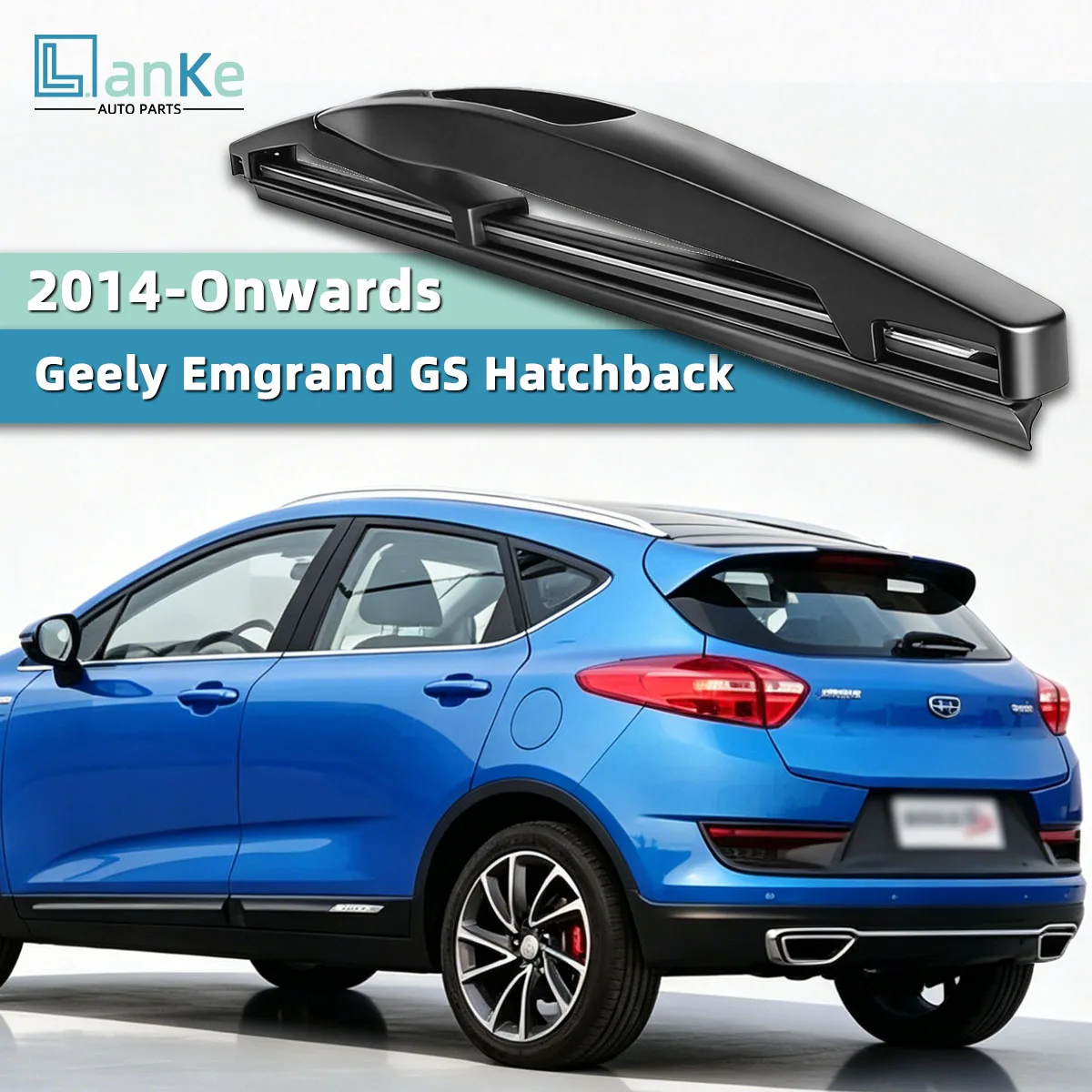 

Rear Window Wiper Blade Fit Emgrand GS Hatchback 2014-Onwards Back Windshield Wiper Replacement Smooth Cleaning Rubber Automotiv