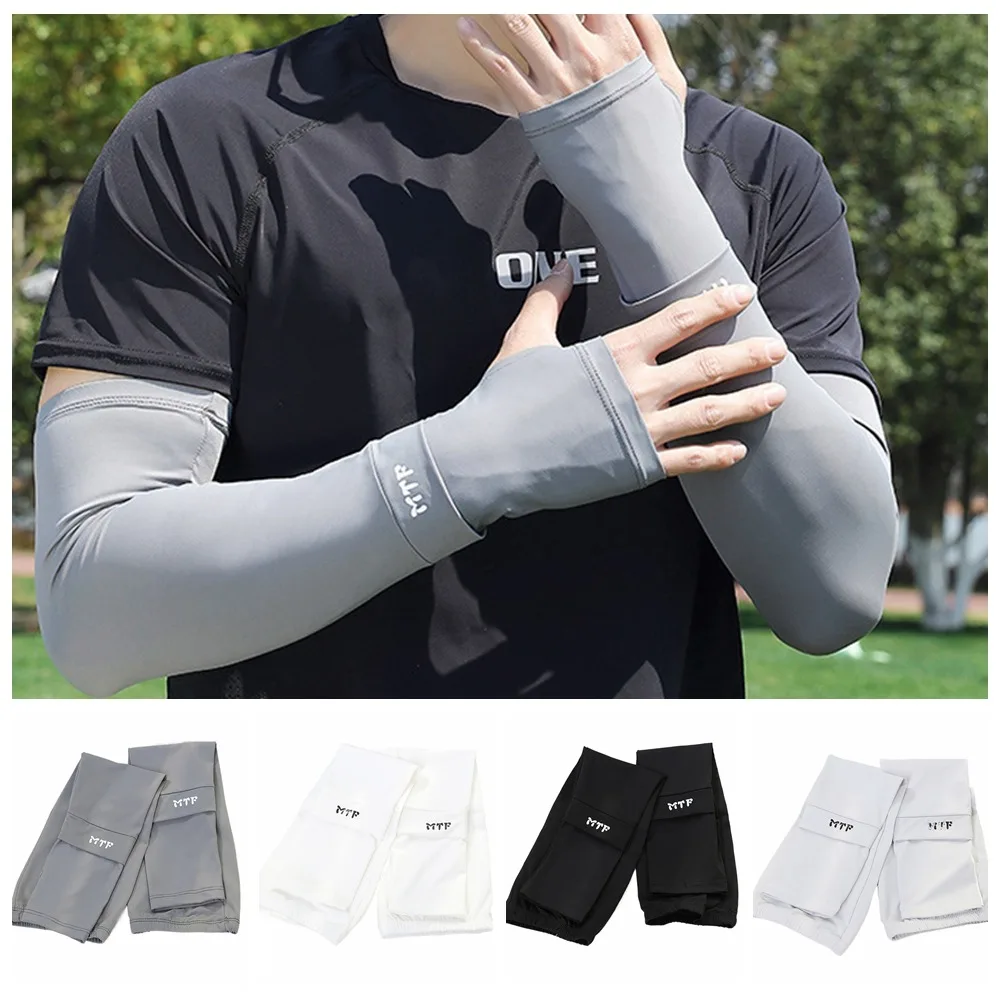 لطيف حماية الذراع طويلة الأكمام الحرير الجليد متقلب مطاطا واقية من الشمس الذراع يغطي المضادة للأشعة فوق البنفسجية الأشعة فوق البنفسجية العزل قفازات ركوب الدراجات في الهواء الطلق