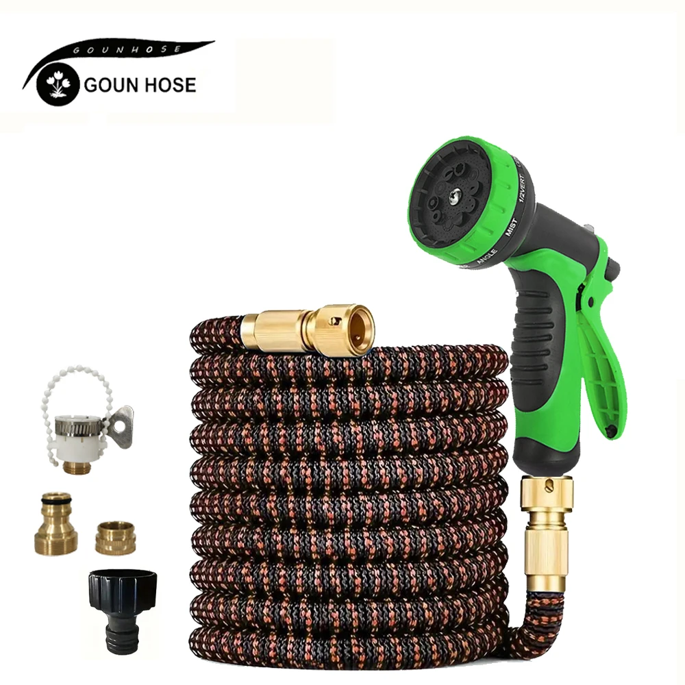 

Expandable Magic Hose High-Pressure Car Wash Cleaning Water Gun Home Garden Watering Water Pipes Gardening Supplies 25FT-125FT