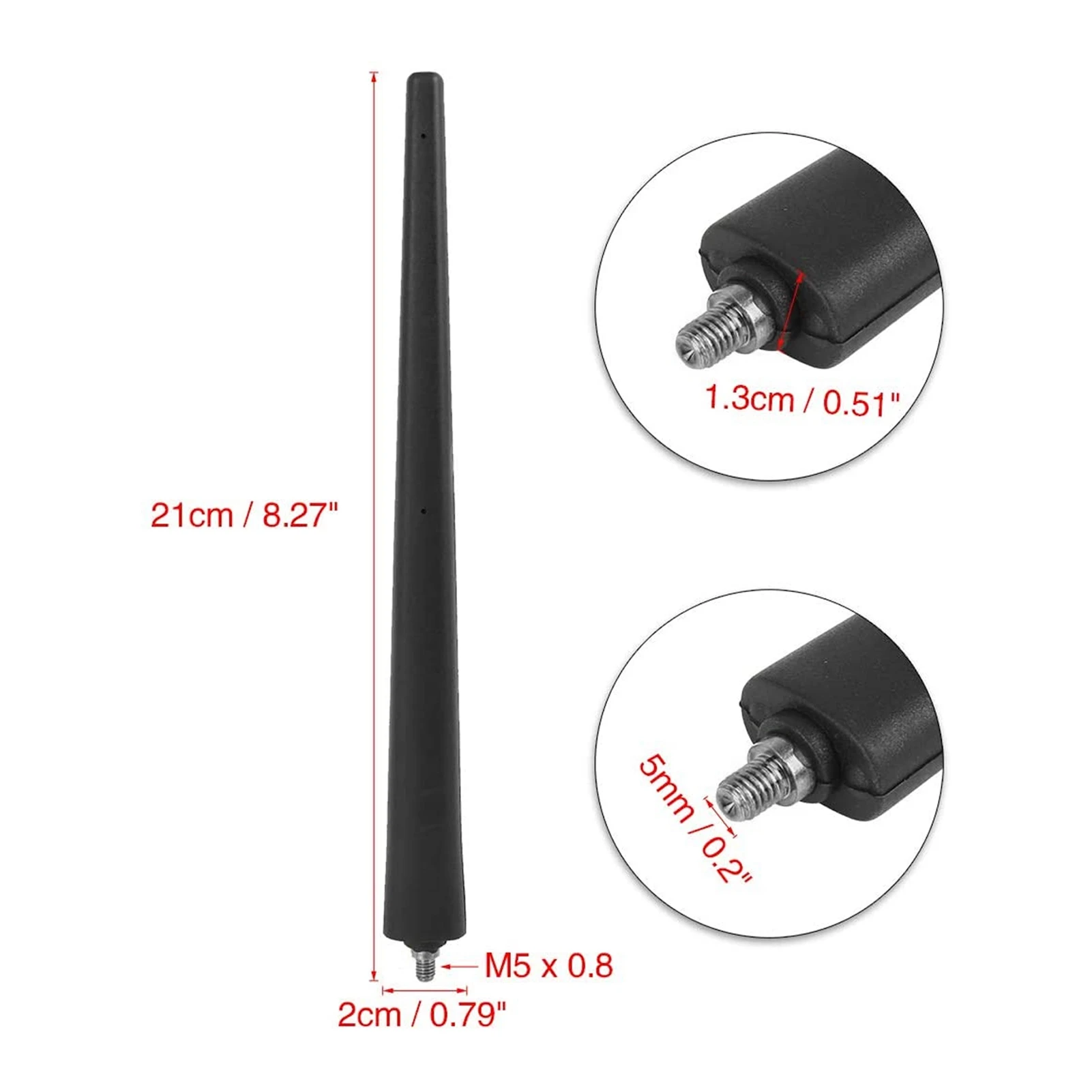 51910790 52019353 Auto Parts Car AM/FM Aerial 52019353 / 51910790 Rubber Replacement For 2012-present Fiat 500 2012 Onwards