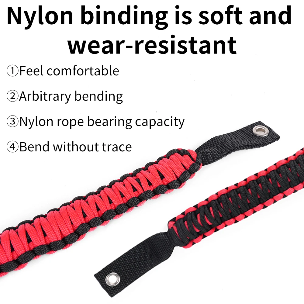 RASTP-자동차 루프 핸들 로프 그랩 핸들 800D 나일론 하드웨어 포드 브론코용 미끄럼 방지 후면 도어 상단 팔걸이 BAG107