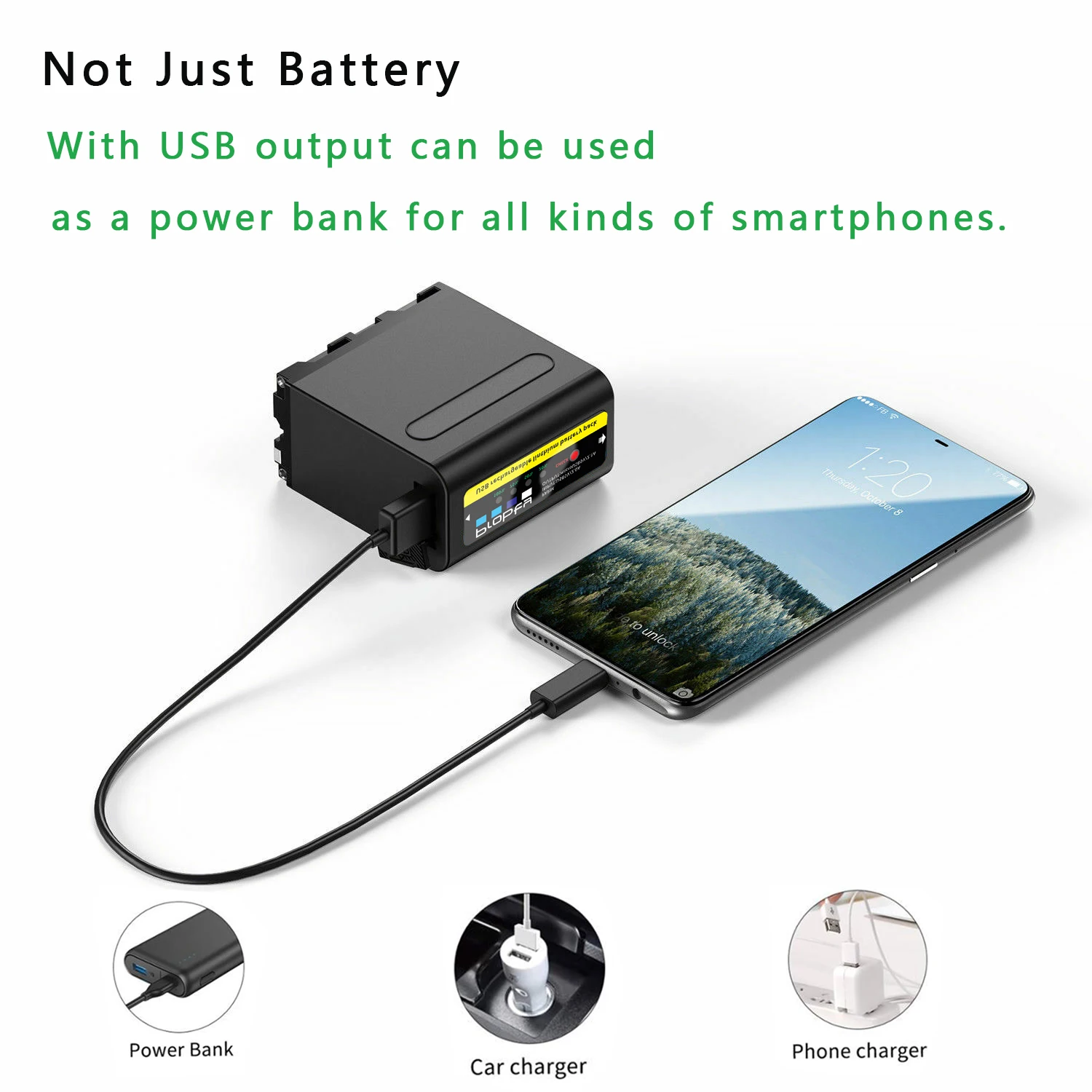 NP-F970 استبدال بطارية لسوني NP-F970 NP-F960 NP-F950 ترقية NP-F980 البطارية مع USB الناتج نوع-C 5V/2.1A شحن