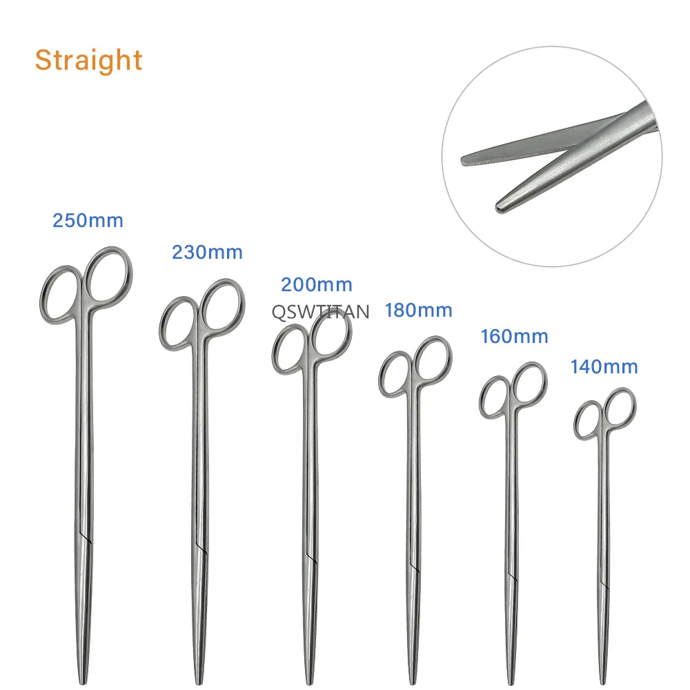 Medical Stainless Steel Surgical Scissors Cosmetic Plastic Surgery Instrument 1pc Straight Curved Blunt Tip Scissors