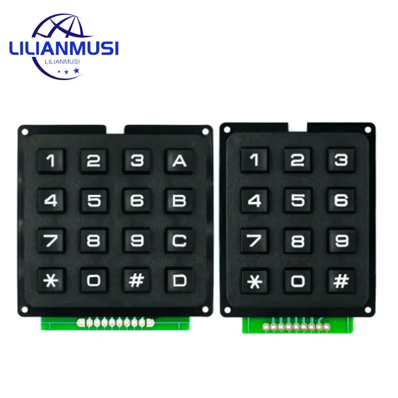 

3*4 4*4 Matrix Switch Keyboard Keypad Array Module ABS Plastic Keys 4x4 3x4 12 16 Key Button Membrane Switch DIY Kit for Arduino