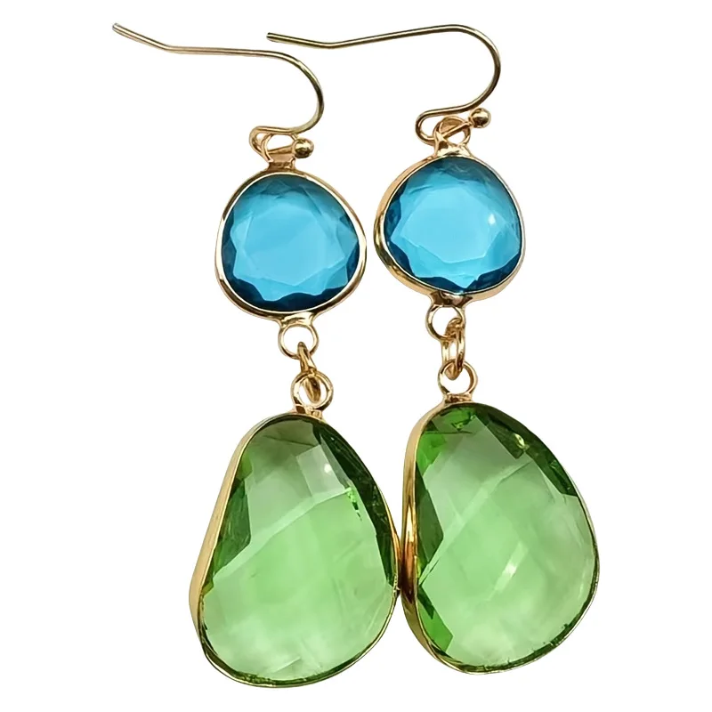 

Niche Retro Irregular Geometric Dangling Earrings for Women Vintage Personalized Bohemian Ethnic Holiday Jewelry Accessories
