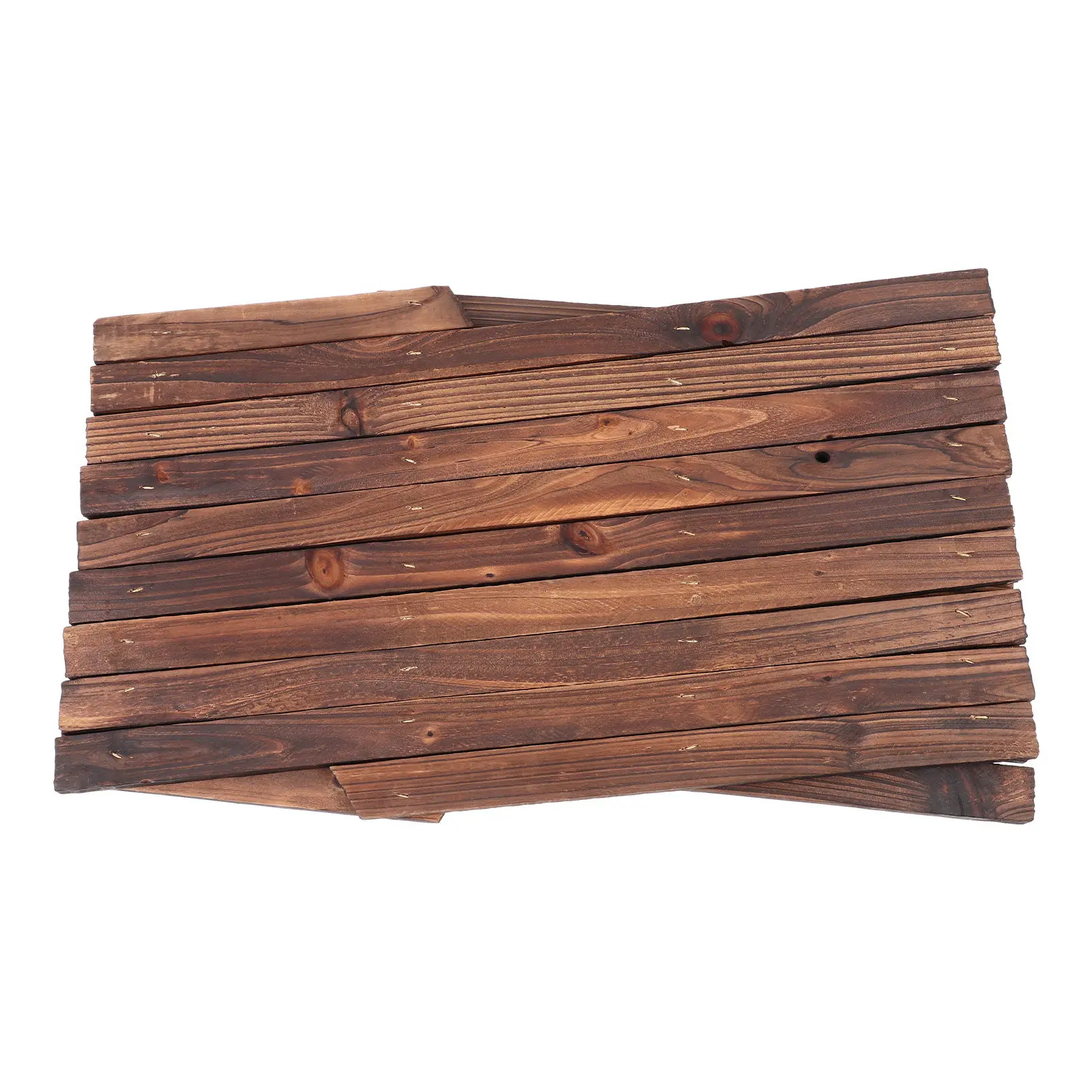 Expandable Wooden Garden Fence DIY Decorative Landscape Border for Yard Courtyard Outdoor Scene Layout Rustic Farmhouse Style