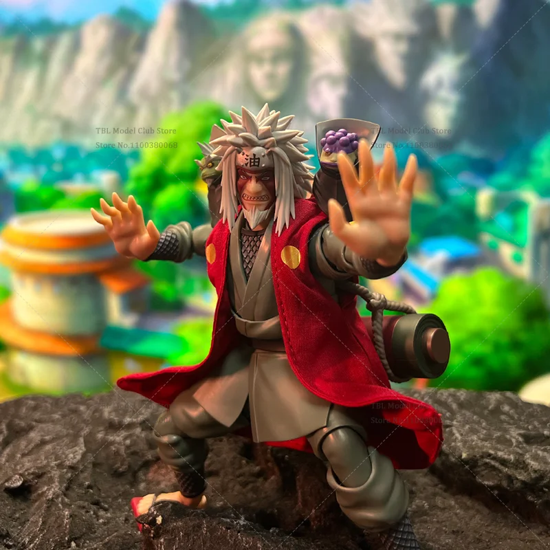Roupas masculinas em escala 1/12, colete vermelho, hinokuni, konha no shinobi naruto jiraiya, sapo imortal para shf, figura de ação de 6 polegadas, soldado